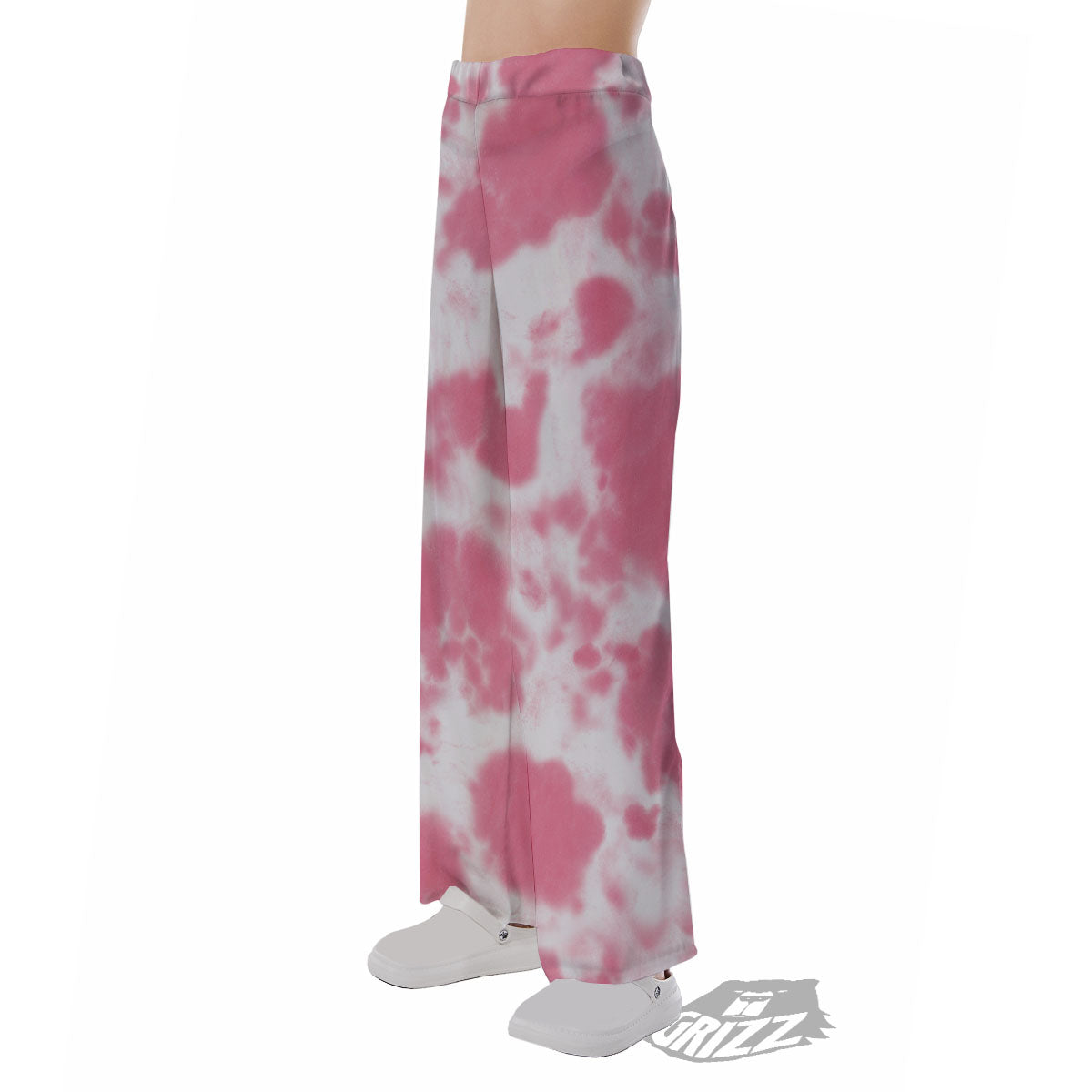 Pink Pastel And White Cow Print Pajama Pants-grizzshop