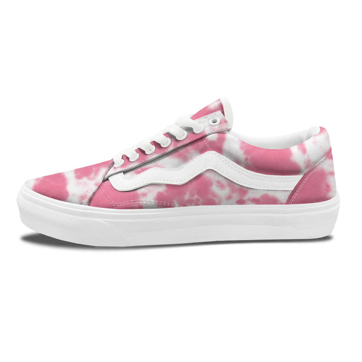 Pink Pastel And White Cow Print Skate Shoes-grizzshop