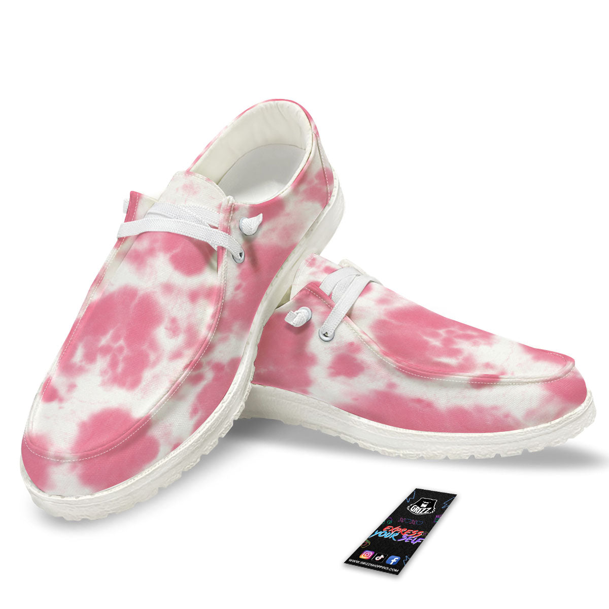 Pink Pastel And White Cow Print White Loafers-grizzshop