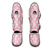 Pink Pastel Lucky Cat Print Pattern Muay Thai Shin Guards-grizzshop