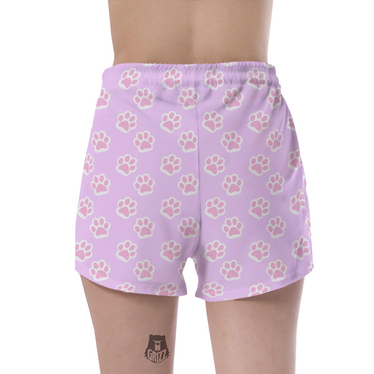 Pink Pastel Paw Women's Shorts-grizzshop