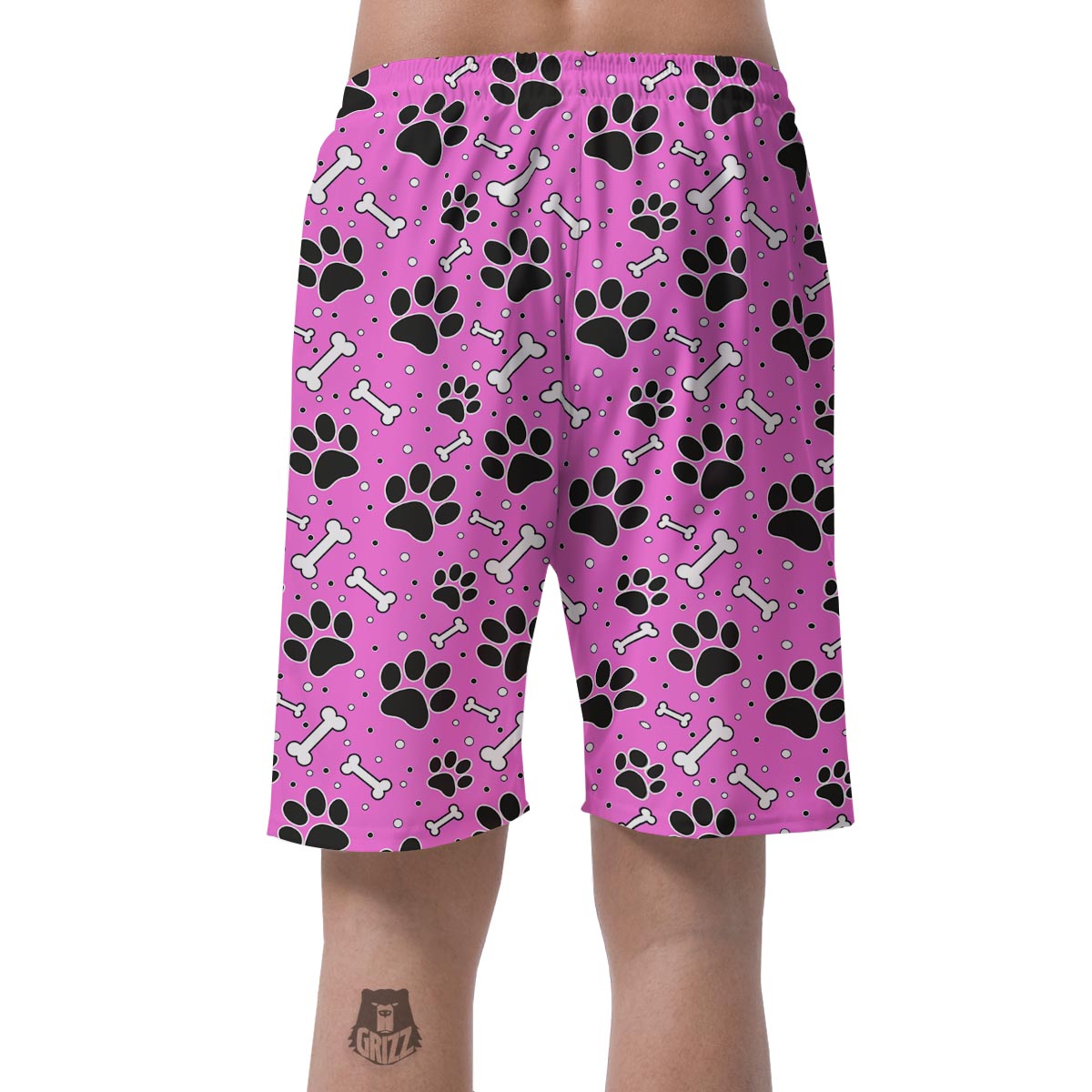 Pink Paw Men's Shorts-grizzshop