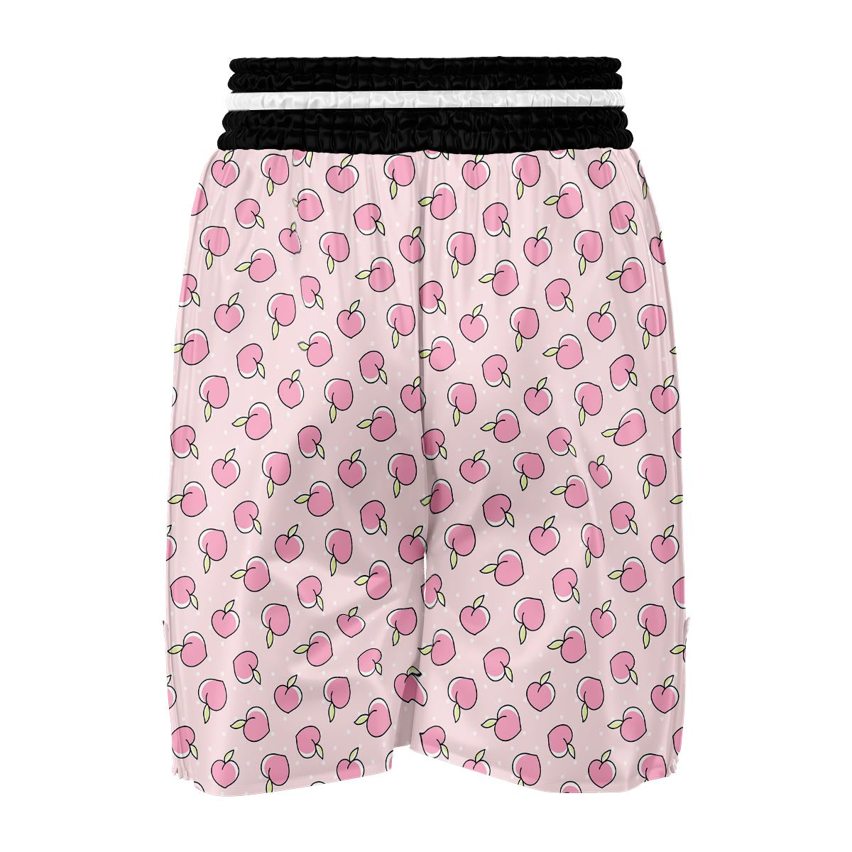 Pink Peach Pattern Print Boxing Shorts-grizzshop