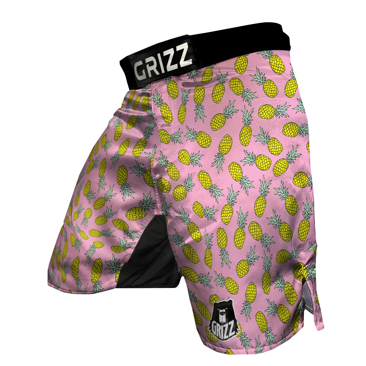 Pink Pineapple Doodle MMA Shorts-grizzshop