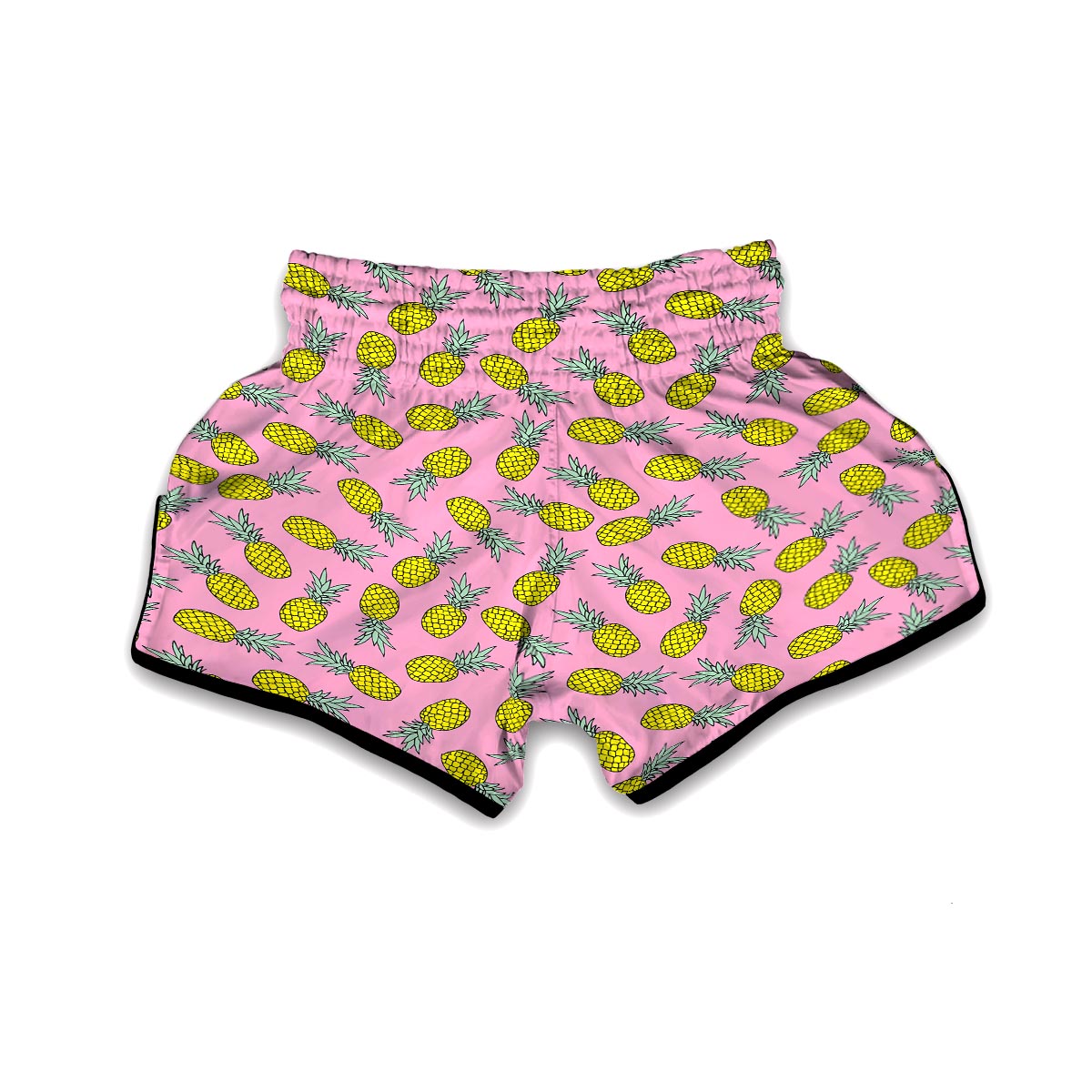 Pink Pineapple Doodle Muay Thai Boxing Shorts-grizzshop