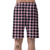 Pink Plaid Men's Shorts-grizzshop