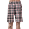 Pink Plaid Tartan Men's Shorts-grizzshop