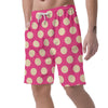 Pink Polka Dot Men's Shorts-grizzshop