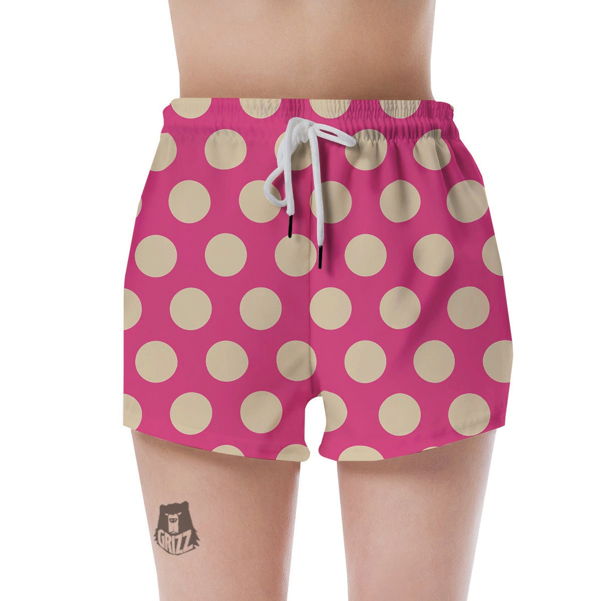 Pink Polka Dot Women's Shorts-grizzshop