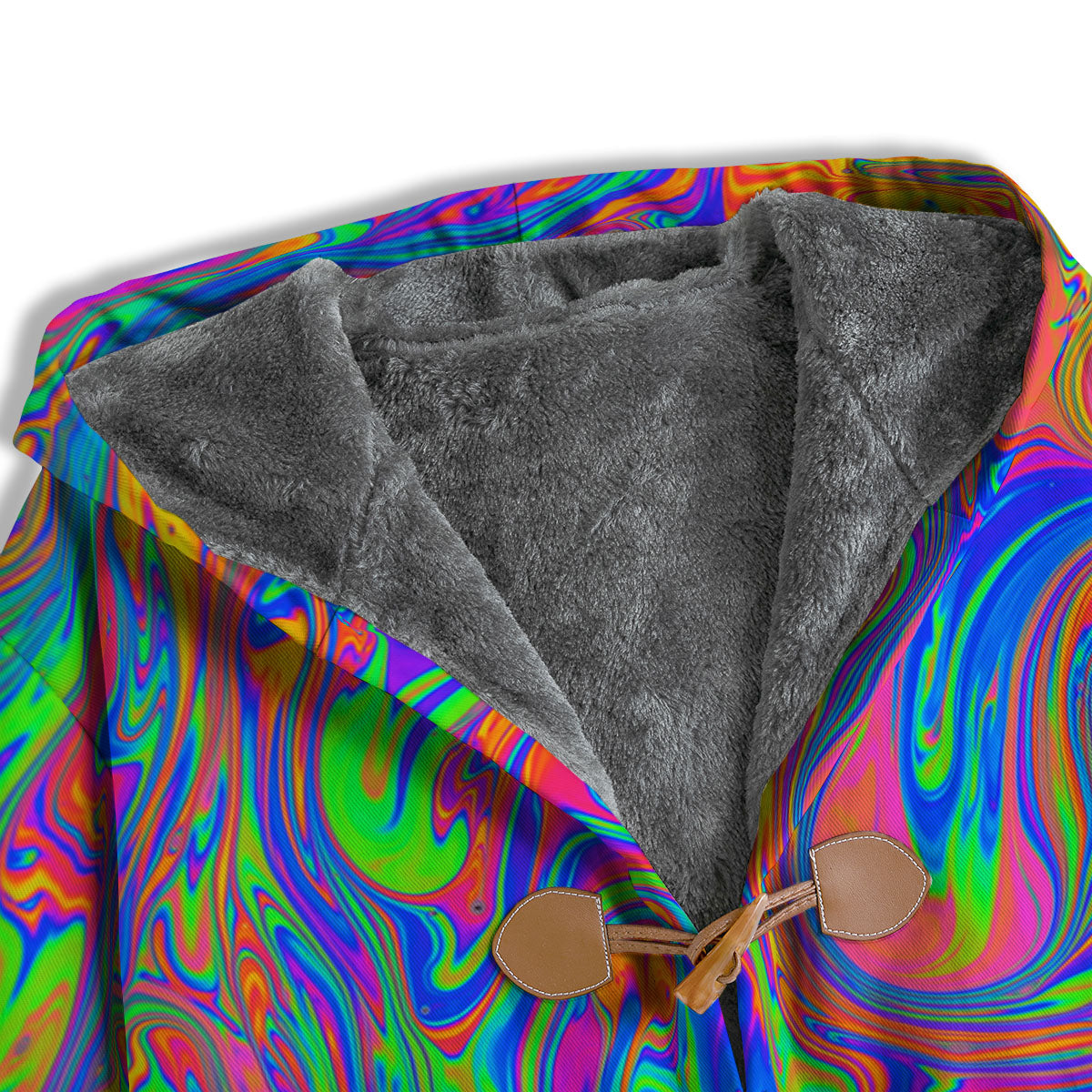 Pink Psychedelic Trippy Neon Green Print Men's Windbreaker Jacket-grizzshop