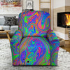 Pink Psychedelic Trippy Neon Green Print Recliner Slipcover-grizzshop