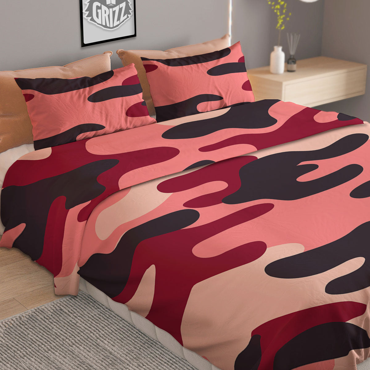 Pattern Waffle Print Duvet Cover Bedding Set