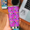 Pink Retro Stickers 90s Print Pattern Tumbler-grizzshop