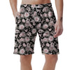 Pink Rose Floral Pattern Print Men's Shorts-grizzshop