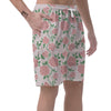 Pink Rose Flower Men's Shorts-grizzshop