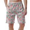 Pink Rose Flower Men's Shorts-grizzshop