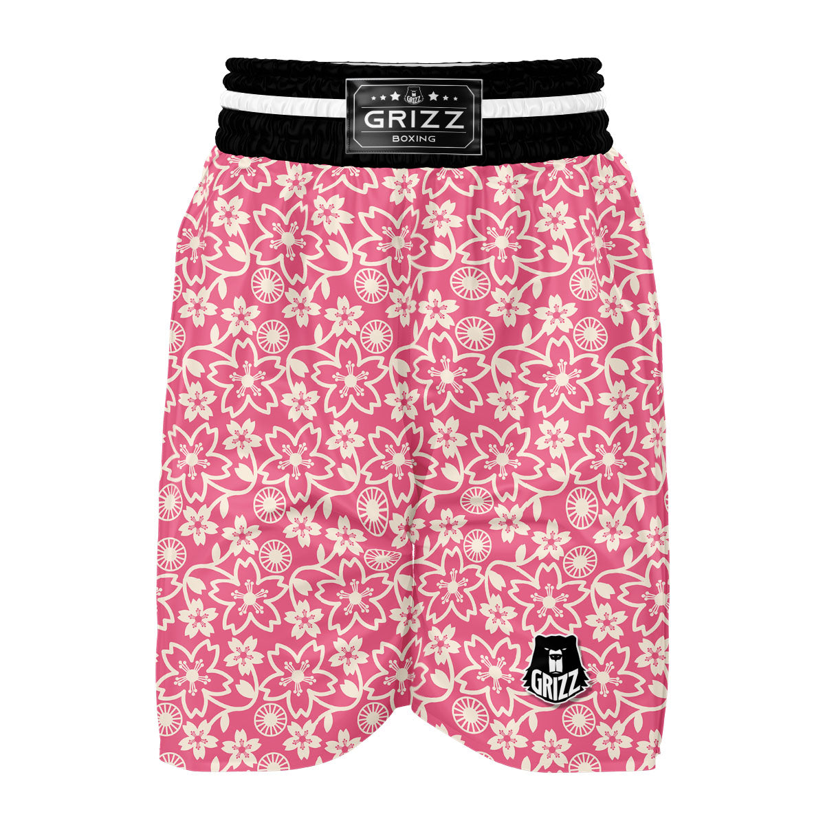 Pink Sakura Boxing Shorts-grizzshop