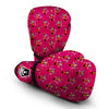 Pink Star Scooter Print Pattern Boxing Gloves-grizzshop