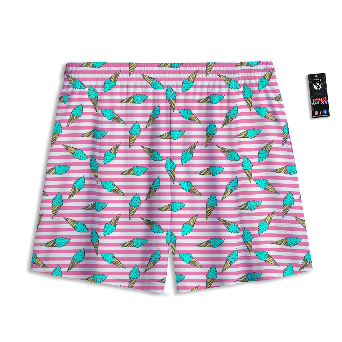 Playing Cards Four Kings Print Mesh Shorts