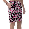 Pink Striped Leopard Men's Shorts-grizzshop