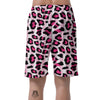 Pink Striped Leopard Men's Shorts-grizzshop