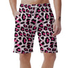 Pink Striped Leopard Men's Shorts-grizzshop