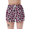 Pink Striped Leopard Women's Shorts-grizzshop