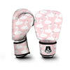 Pink Swan Pattern Print Boxing Gloves-grizzshop