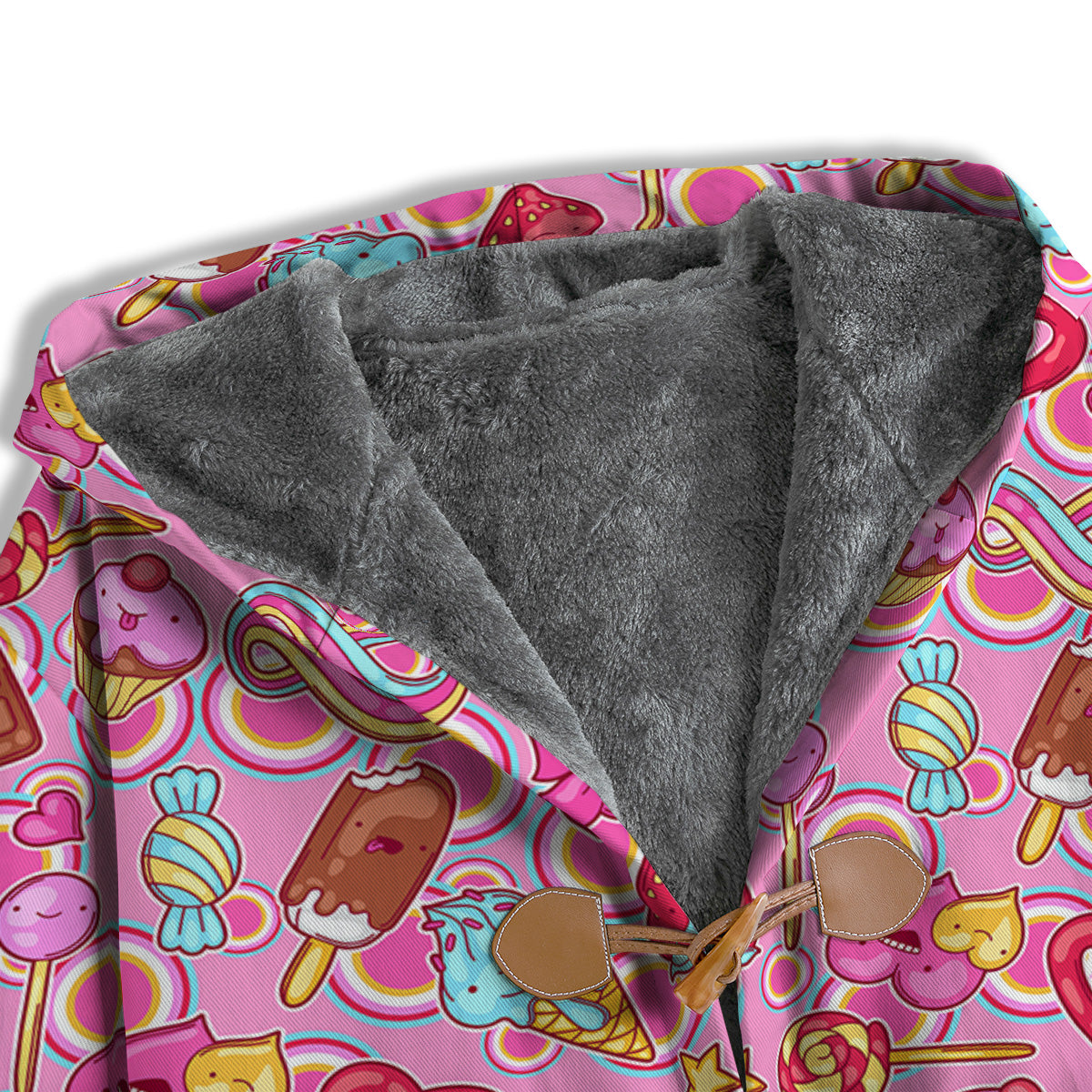 Pink Sweet Candy Print Pattern Men's Windbreaker Jacket-grizzshop