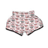 Pink Telephone Print Pattern Muay Thai Boxing Shorts-grizzshop