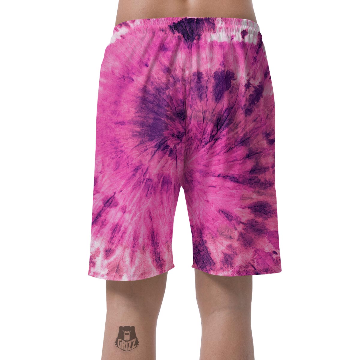 Pink Tie Dye Men's Shorts-grizzshop