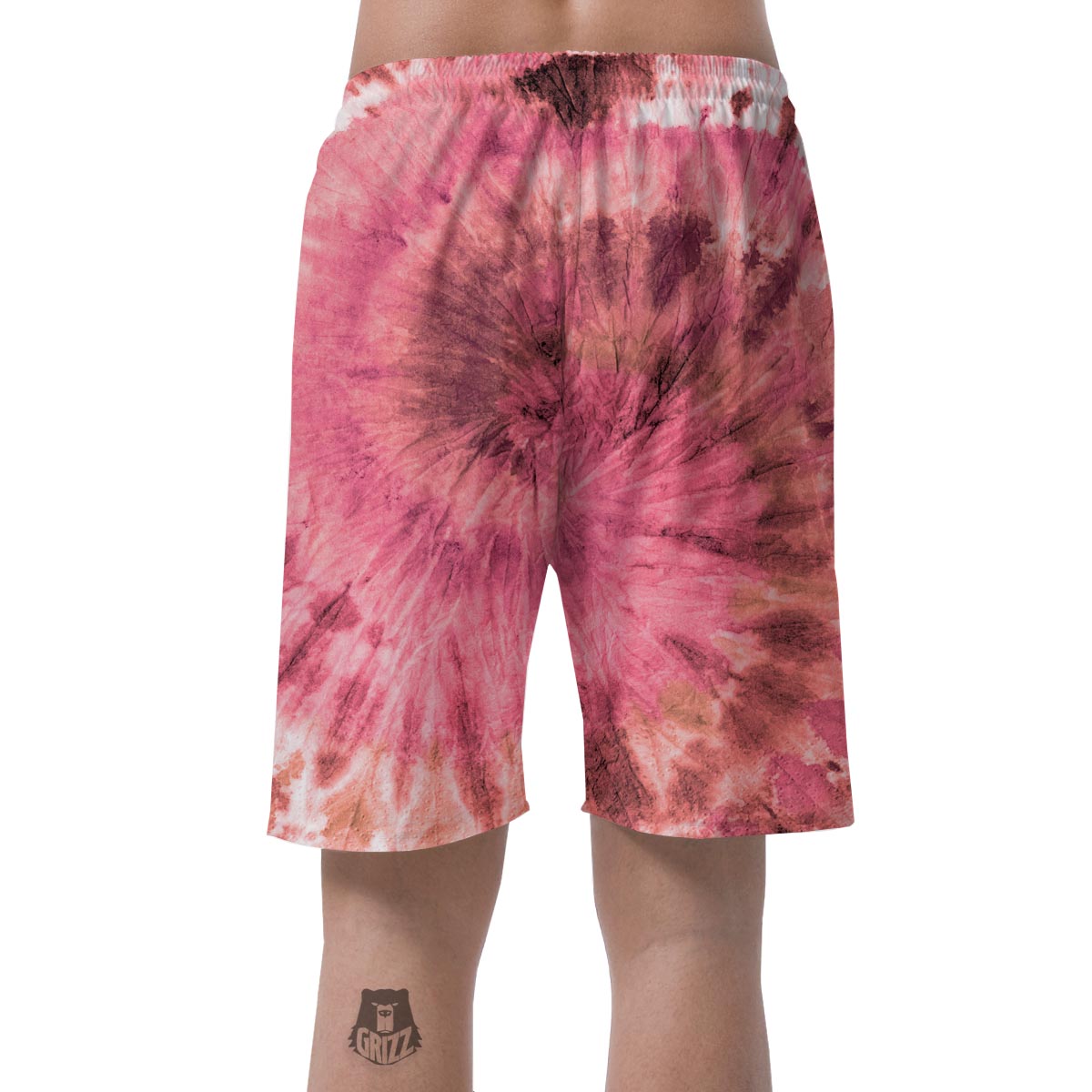 Pink Tie Dye Print Men's Shorts-grizzshop