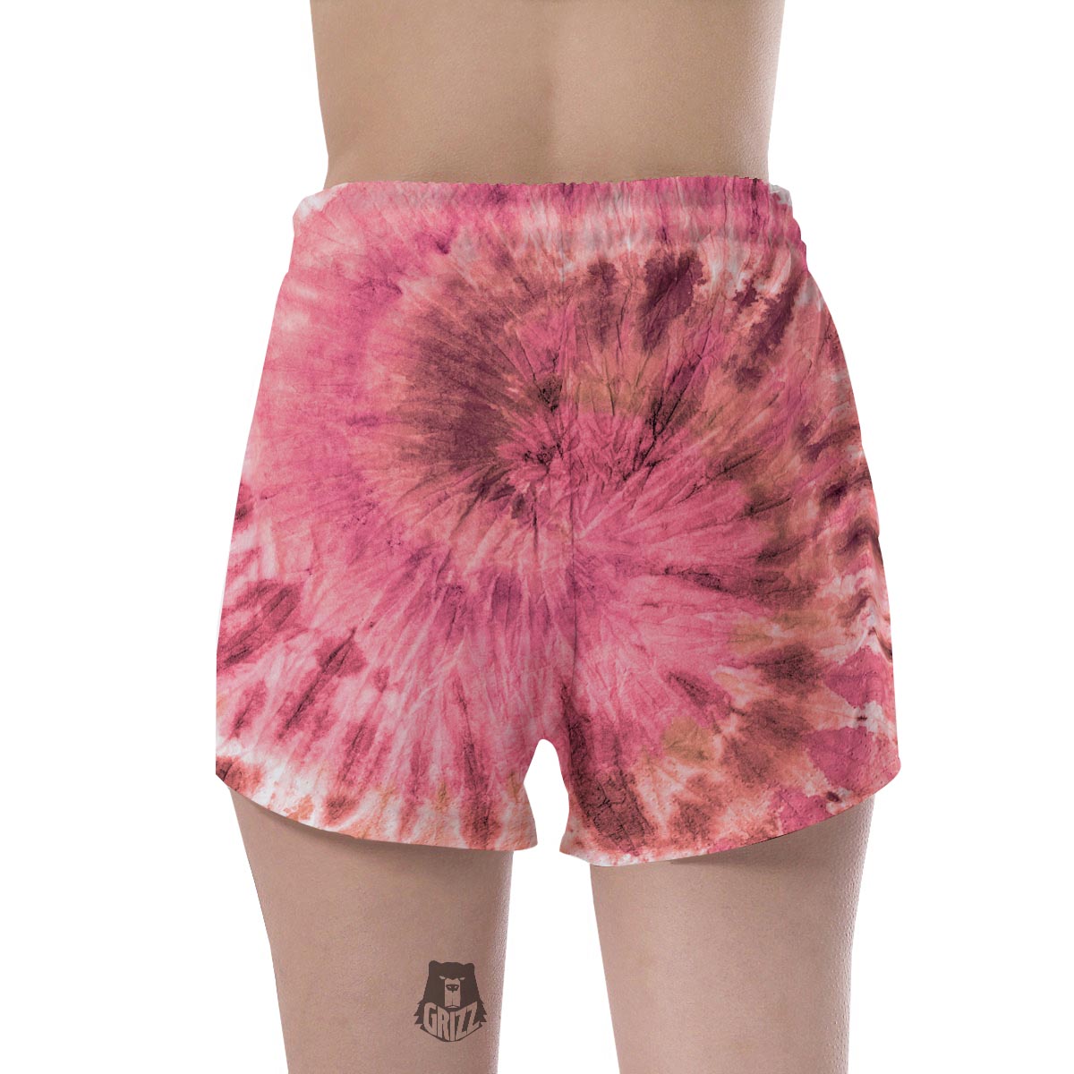 Pink Tie Dye Print Women's Shorts-grizzshop