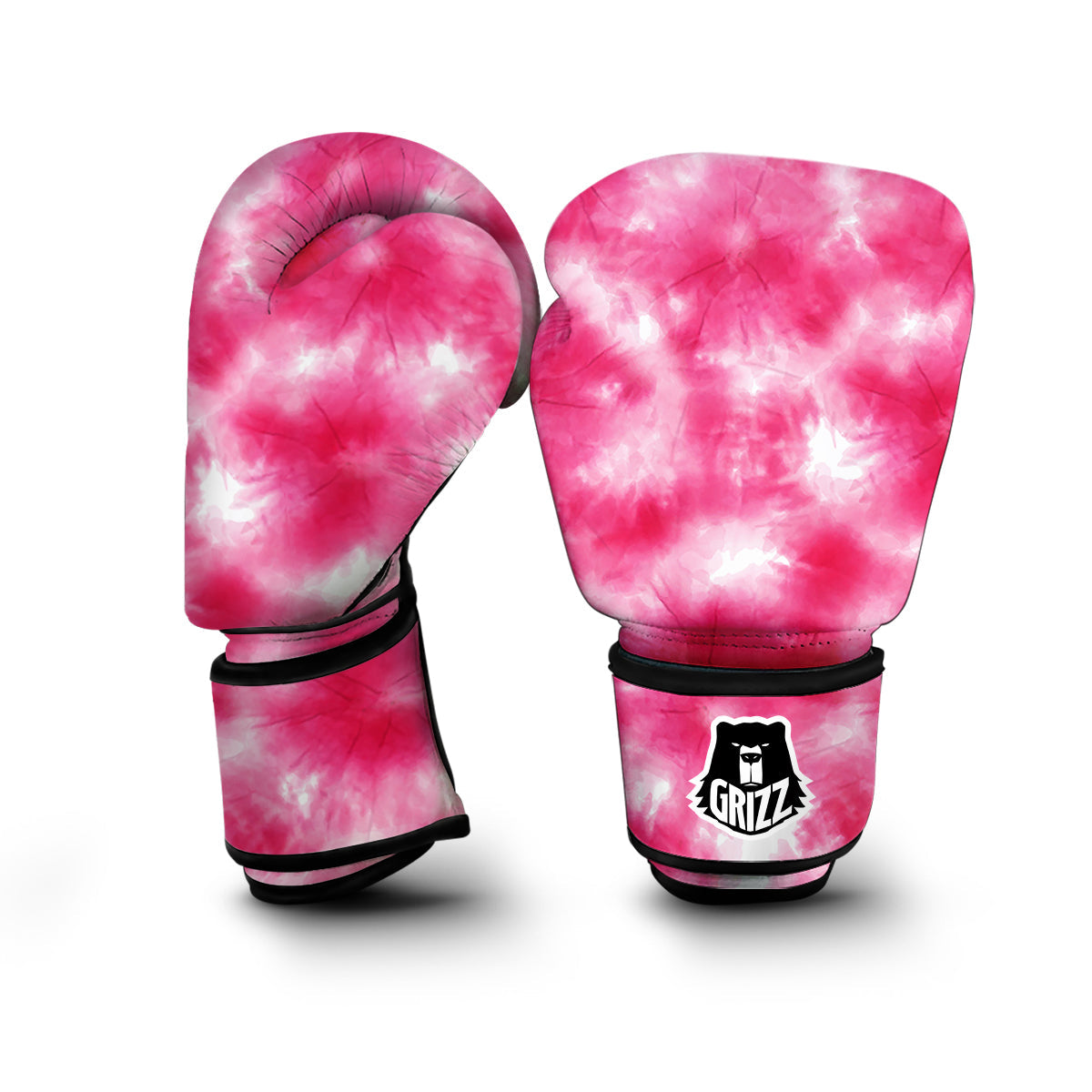 Pink Tie Dye Shibori Boxing Gloves-grizzshop