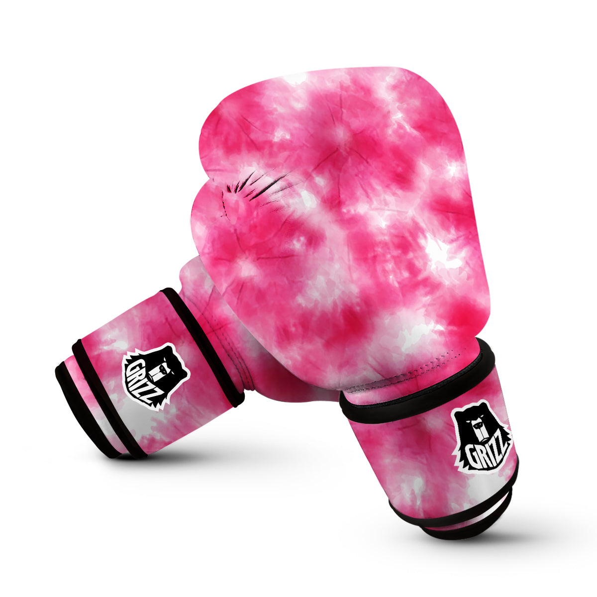 Pink Tie Dye Shibori Boxing Gloves-grizzshop