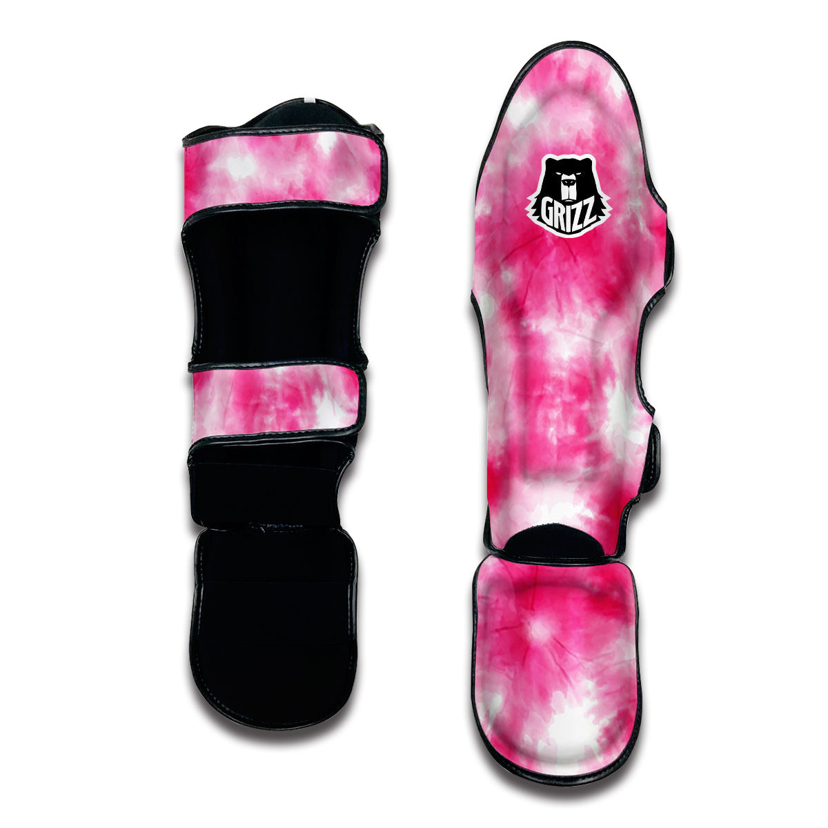 Pink Tie Dye Shibori Muay Thai Shin Guards-grizzshop