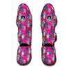 Pink Tropical Hibiscus Muay Thai Shin Guards-grizzshop