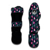 Pink Tulip And Black Print Pattern Muay Thai Shin Guards-grizzshop