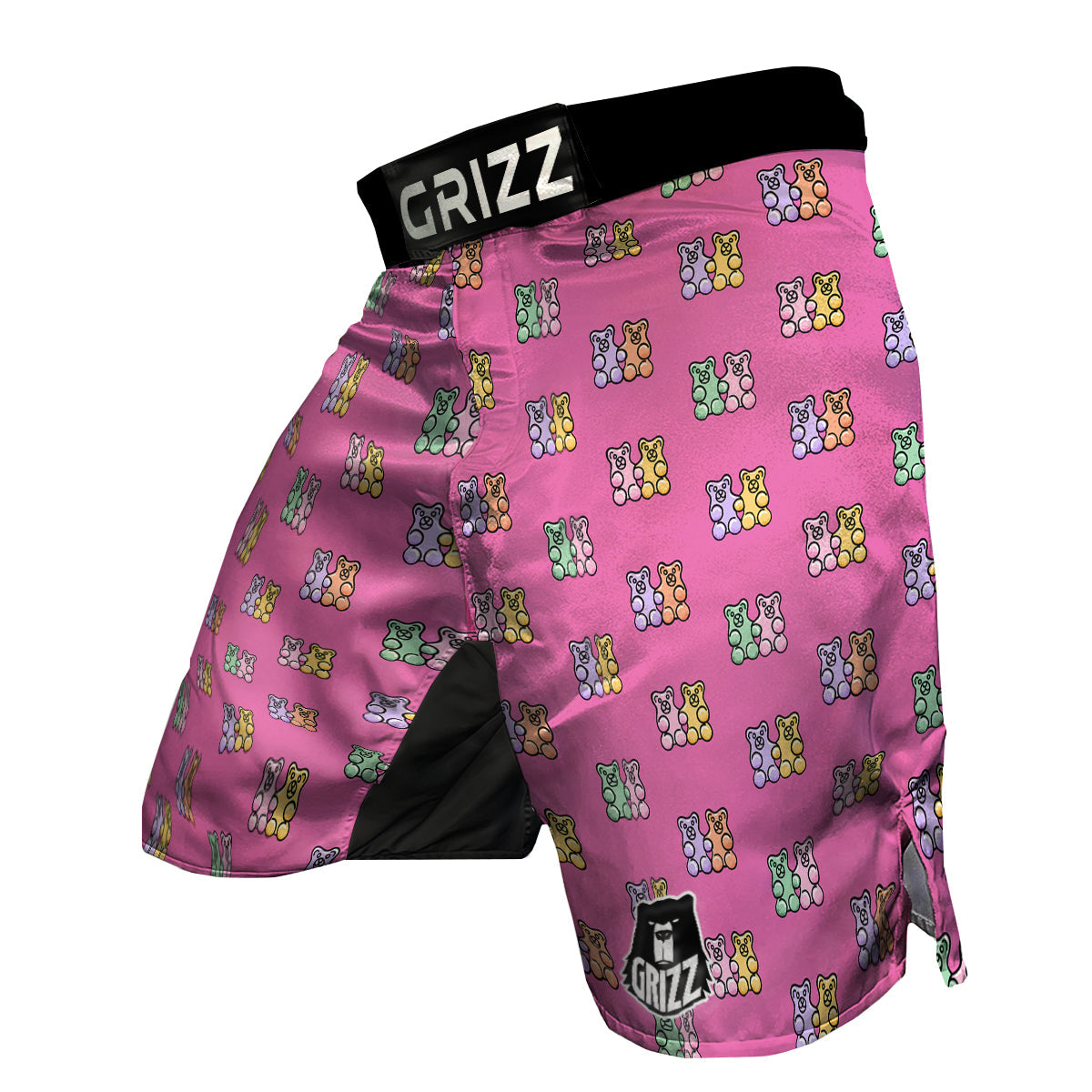 Pink Twins Gummy Bear Print Pattern MMA Shorts-grizzshop