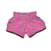 Pink Twins Gummy Bear Print Pattern Muay Thai Boxing Shorts-grizzshop