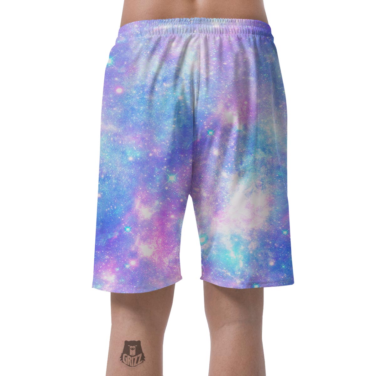 Pink and Blue Galaxy Space Men's Shorts-grizzshop