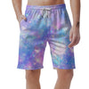 Pink and Blue Galaxy Space Men's Shorts-grizzshop