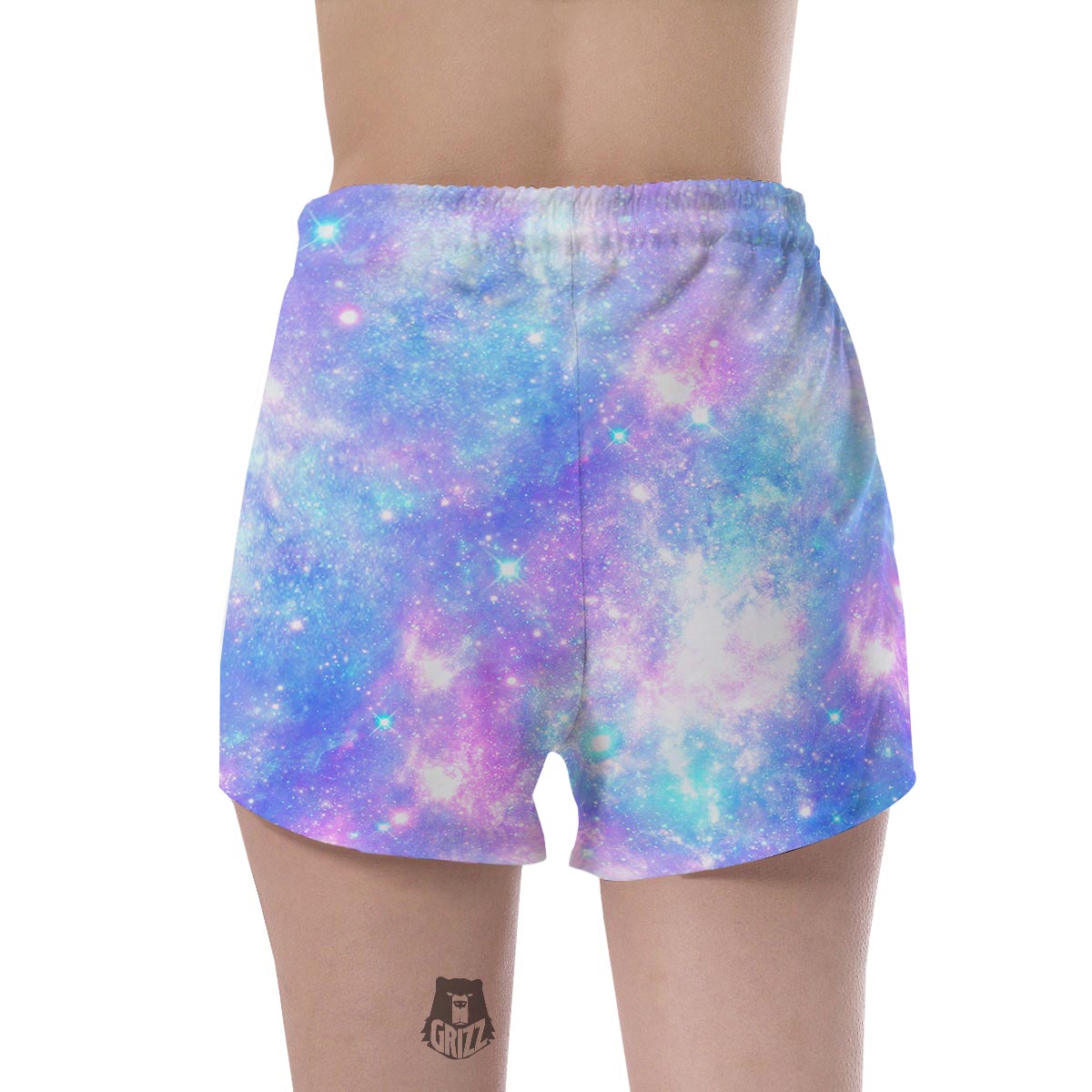 Pink and Blue Galaxy Space Women's Shorts-grizzshop