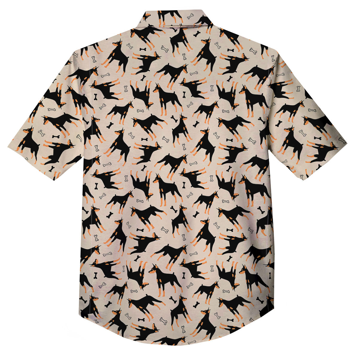 Pinscher Doberman Print Pattern Button Up Shirt-grizzshop