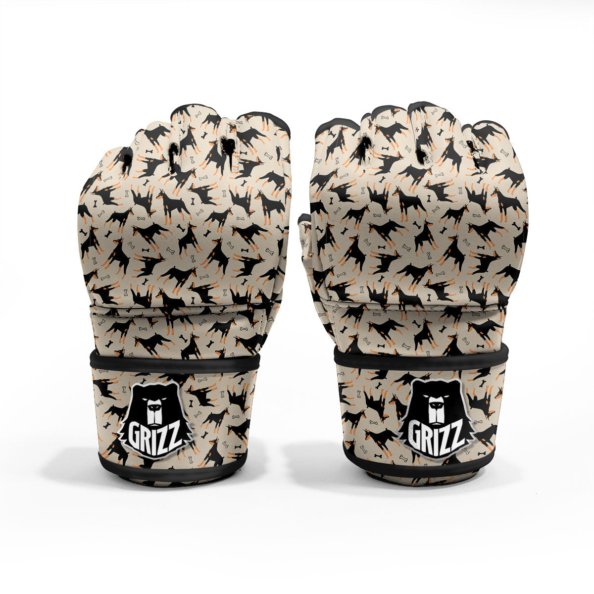 Pinscher Doberman Print Pattern MMA Gloves-grizzshop