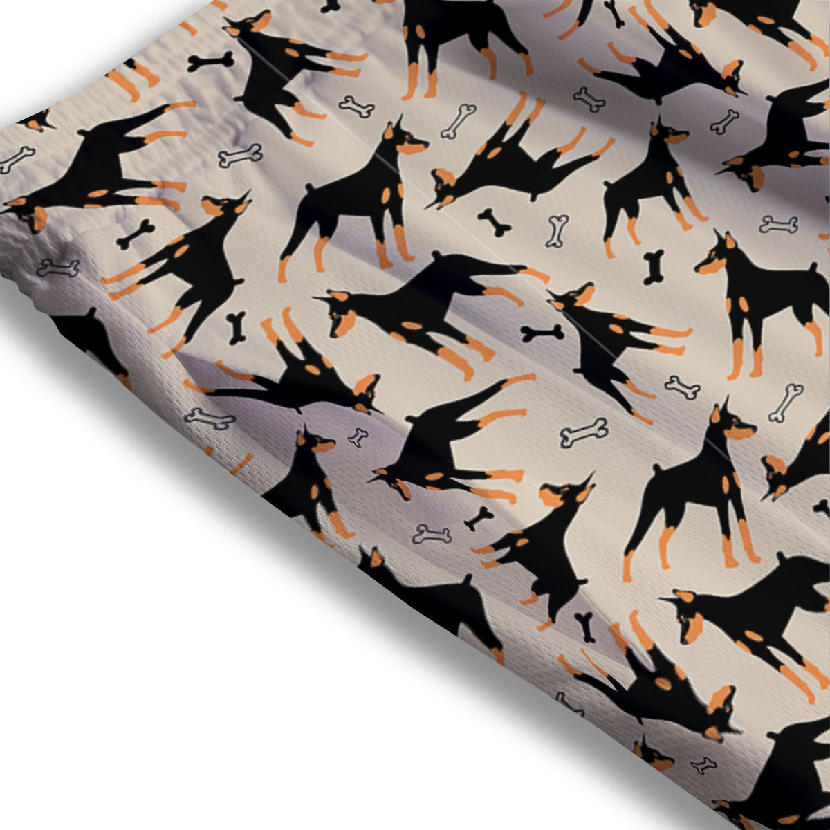 Pinscher Doberman Print Pattern Mesh Shorts-grizzshop