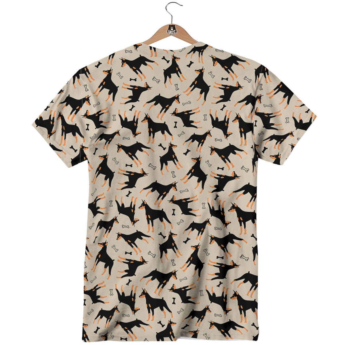 Pinscher Doberman Print Pattern T-Shirt-grizzshop