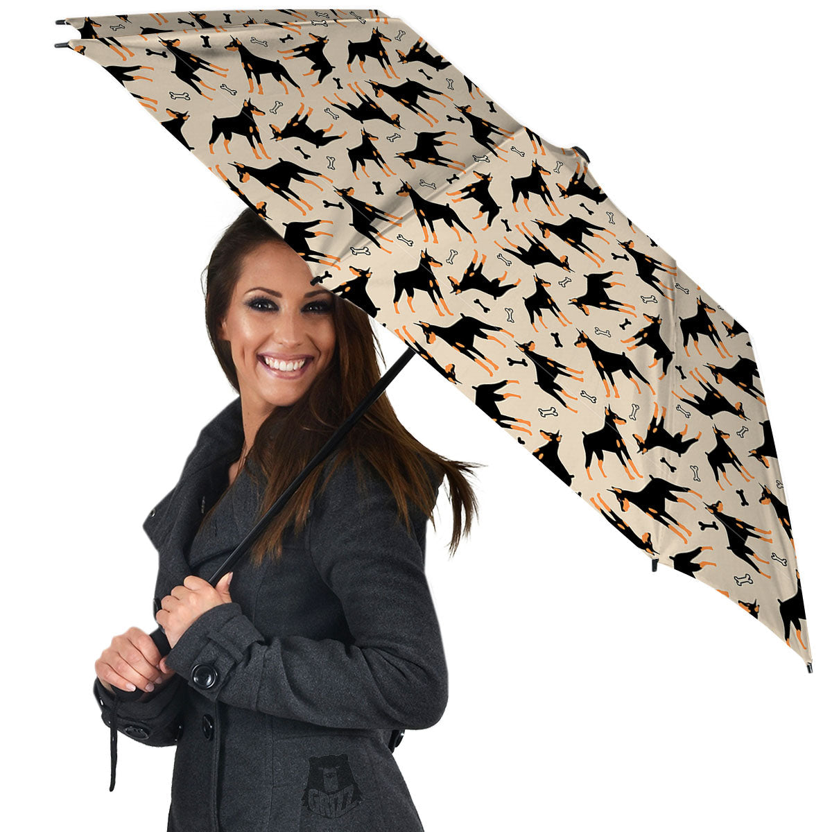 Pinscher Doberman Print Pattern Umbrella-grizzshop