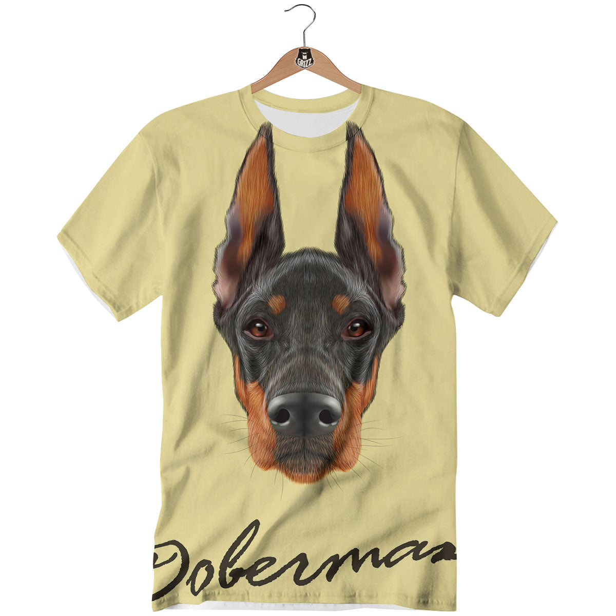 Pinscher Doberman Print T-Shirt-grizzshop