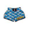 Pirate Bear Pattern Print Muay Thai Boxing Shorts-grizzshop